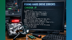 fix hard drive issues with chkdsk