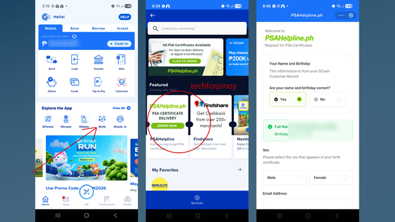 How to Order PSA Documents in GCash